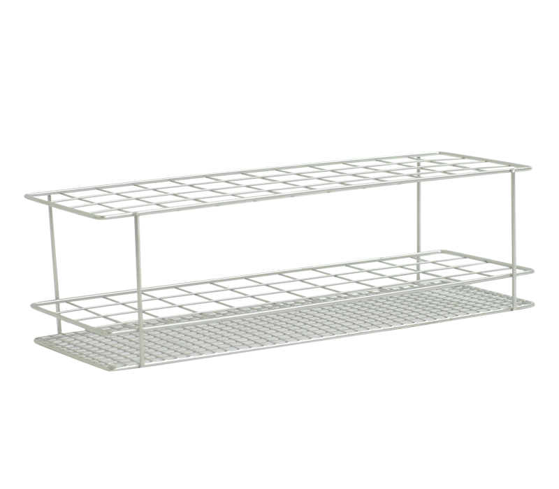 Test tube frame | Compartment size 26x26 mm | Stainless steel