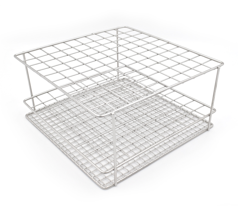 Test tube frame, 10 x 10 compartments, frame height 100 mm